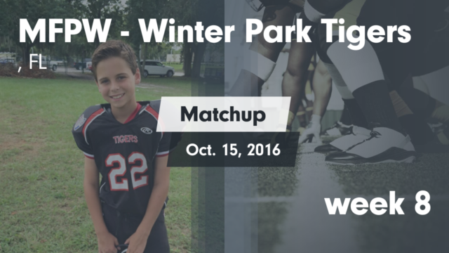 Pee Wee Mfpw Winter Park Tigers Winter Park Florida