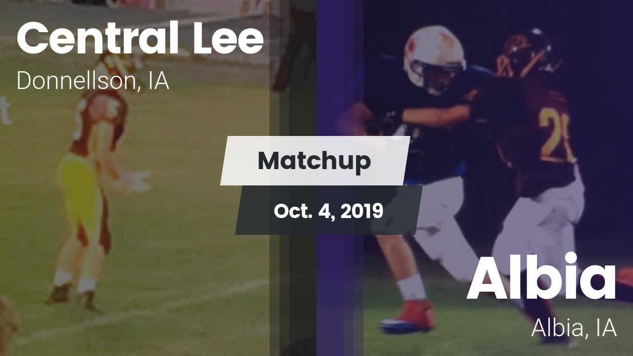 Central Lee Hs Football Video Matchup Central Lee High Vs Albia