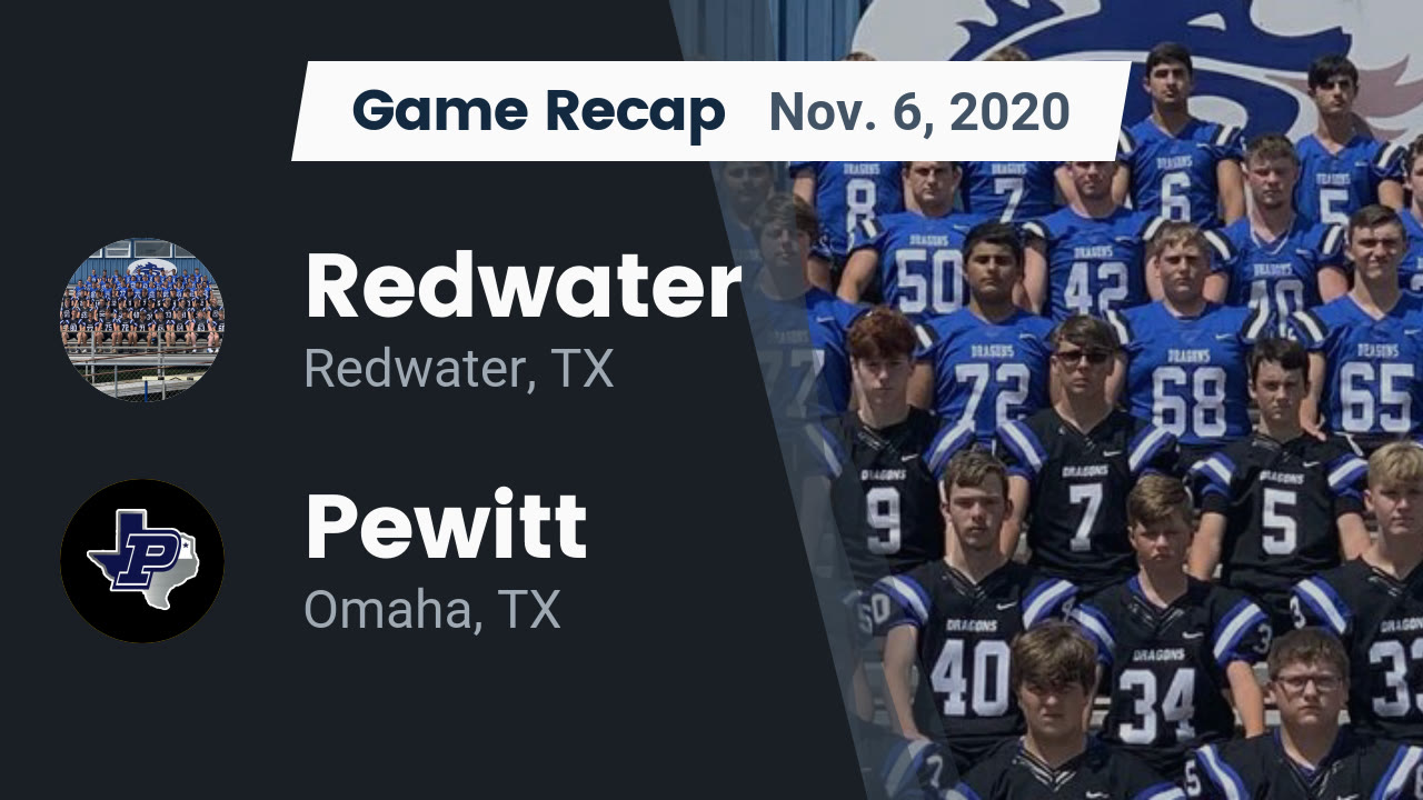 Redwater HS Football Video "Recap Redwater vs. Pewitt 2020" MaxPreps