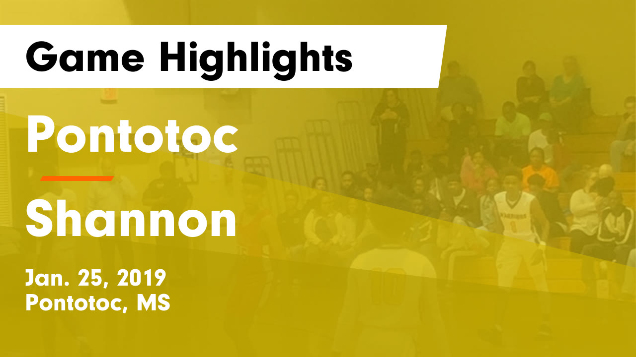 Pontotoc vs Shannon Game Highlights Jan. 25, 2019 Pontotoc High
