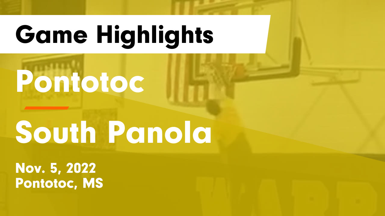 Pontotoc vs South Panola Game Highlights - Nov. 5, 2022 - Pontotoc High ...