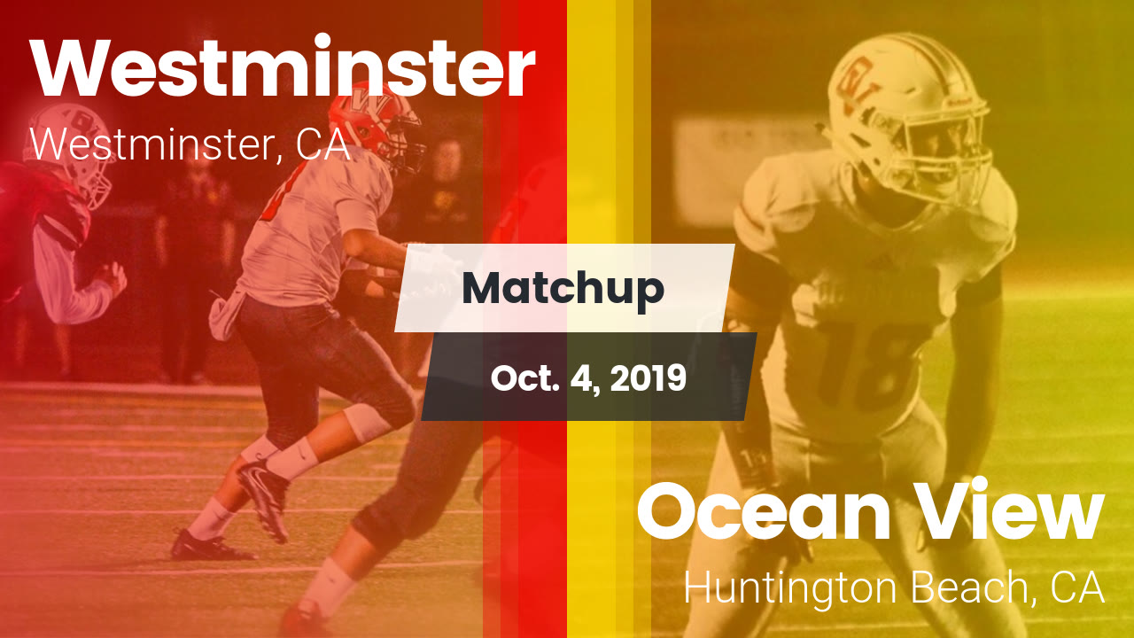 Westminster Hs Football Video Matchup Westminster High Vs Ocean