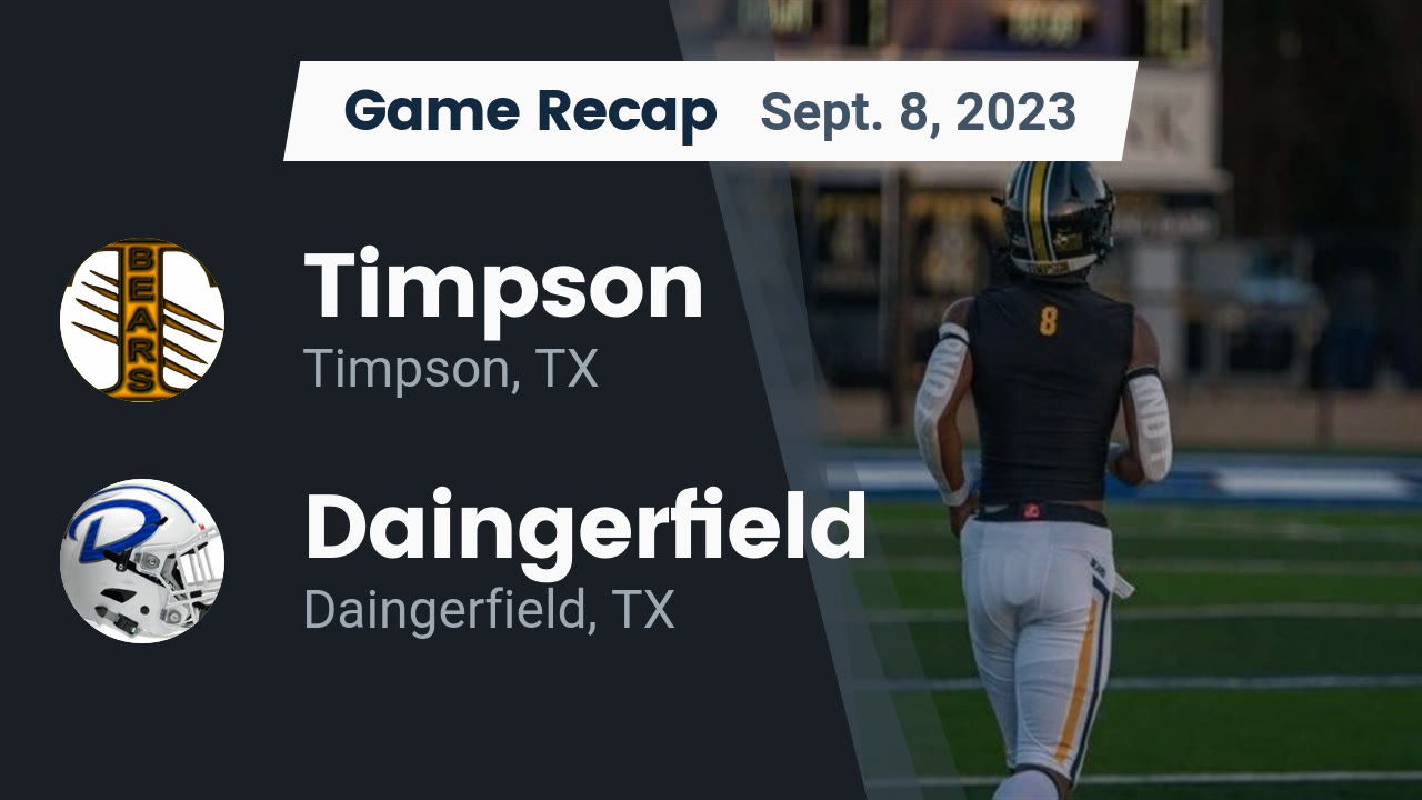Videos Timpson Bears (Timpson, TX) Varsity Football