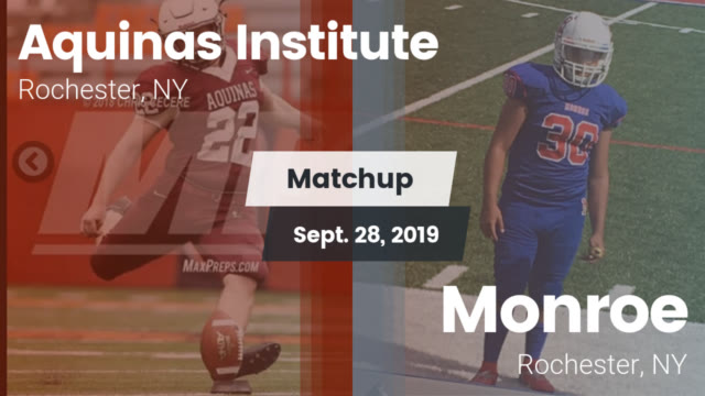 Boys Varsity Football Aquinas Institute High School Rochester