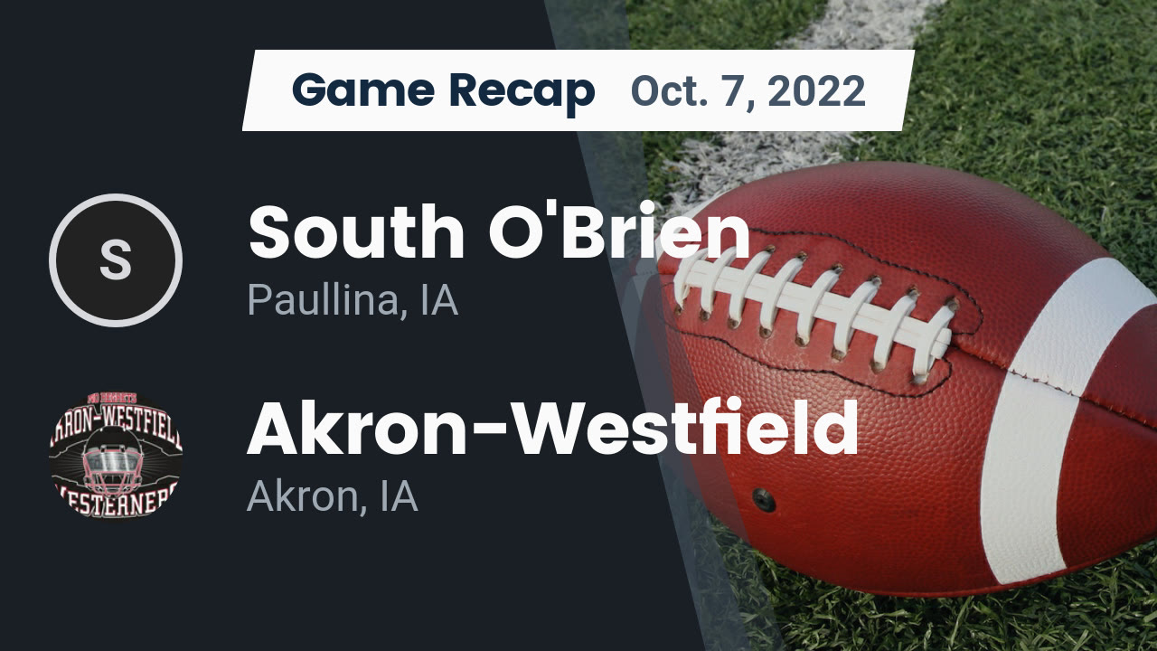 Videos South O'Brien Wolverines (Paullina, IA) Varsity Football