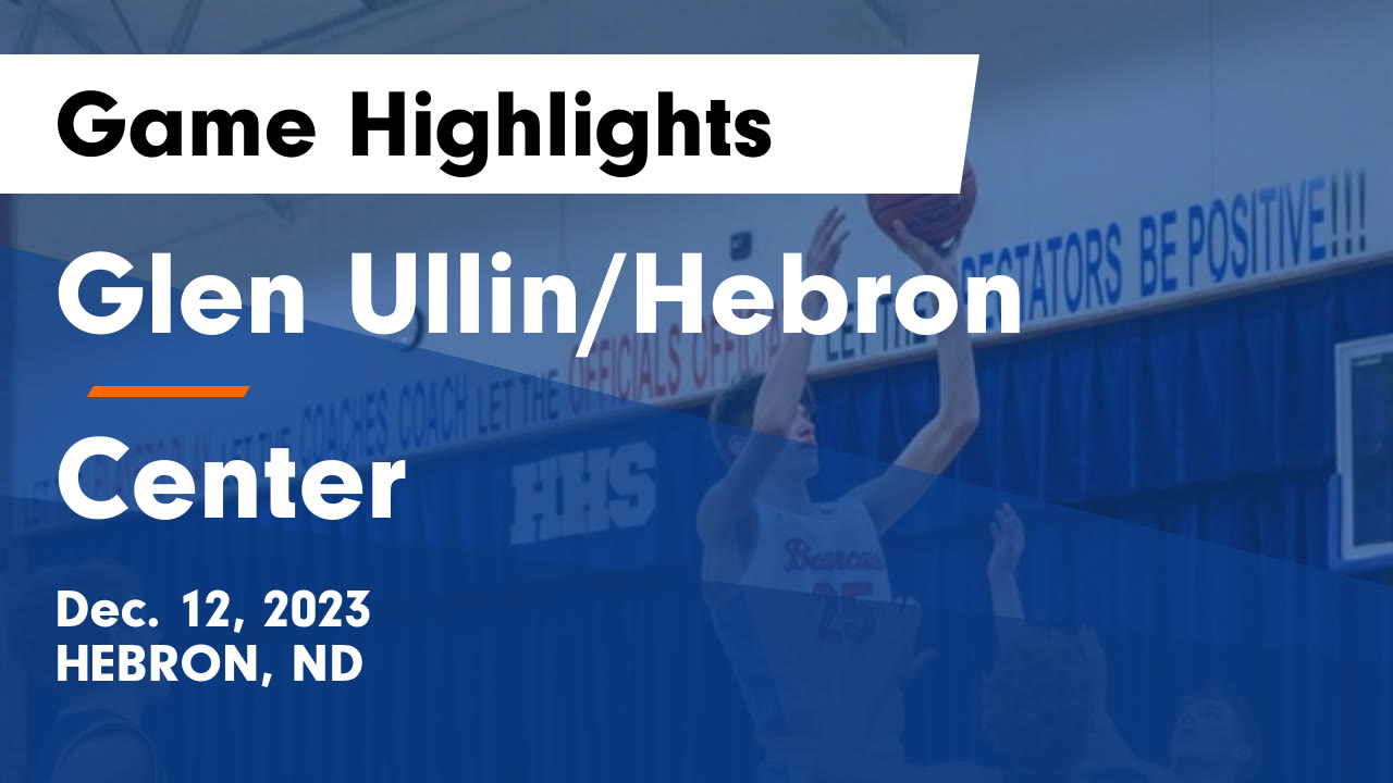 Glen Ullin/Hebron vs Center Game Highlights Dec. 12, 2023 Hebron High School highlights Hudl