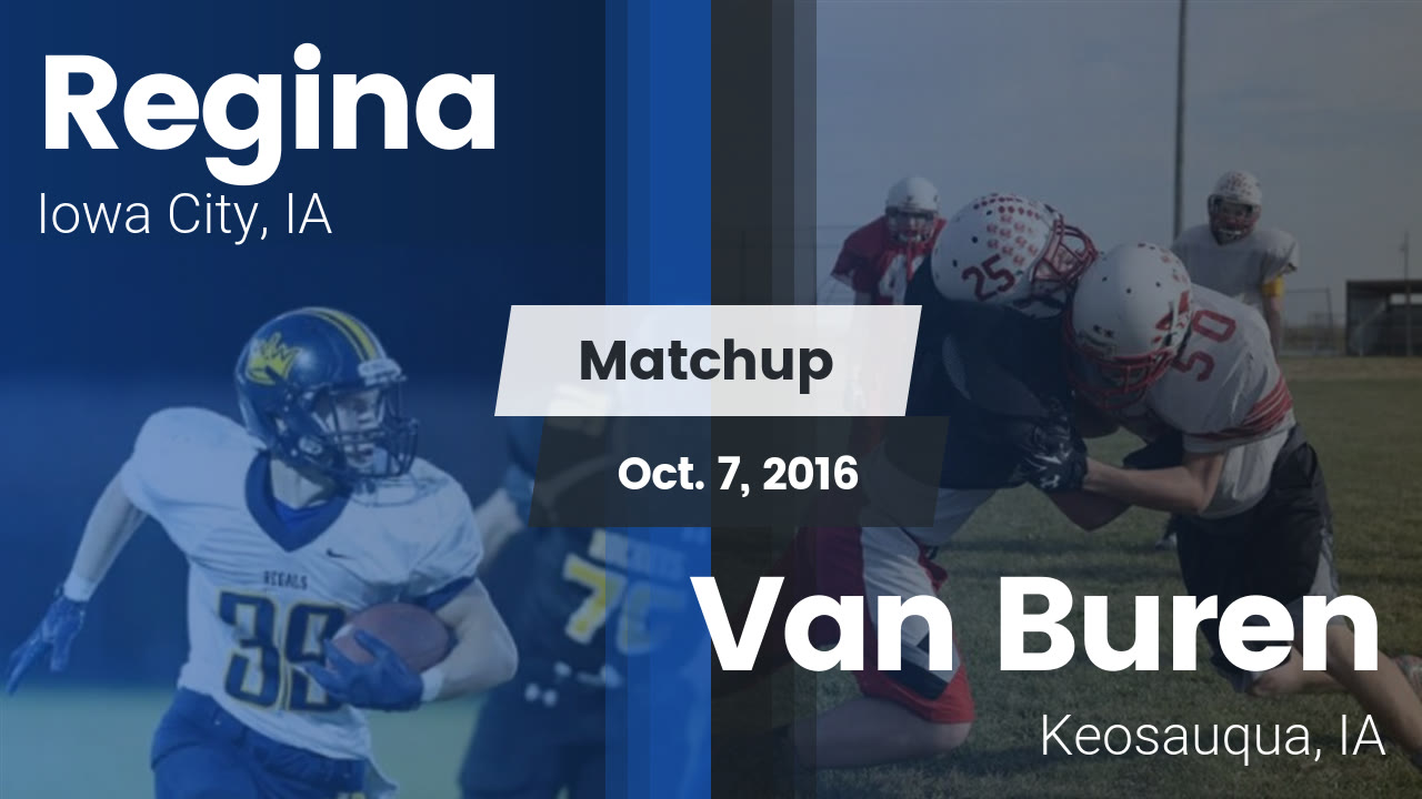 Regina Hs Football Video Matchup Regina Vs Van Buren 2016