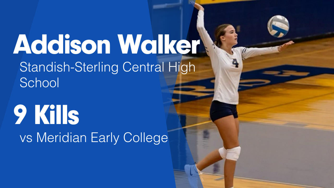 9 Kills vs Meridian Early College - Addison Walker highlights - Hudl
