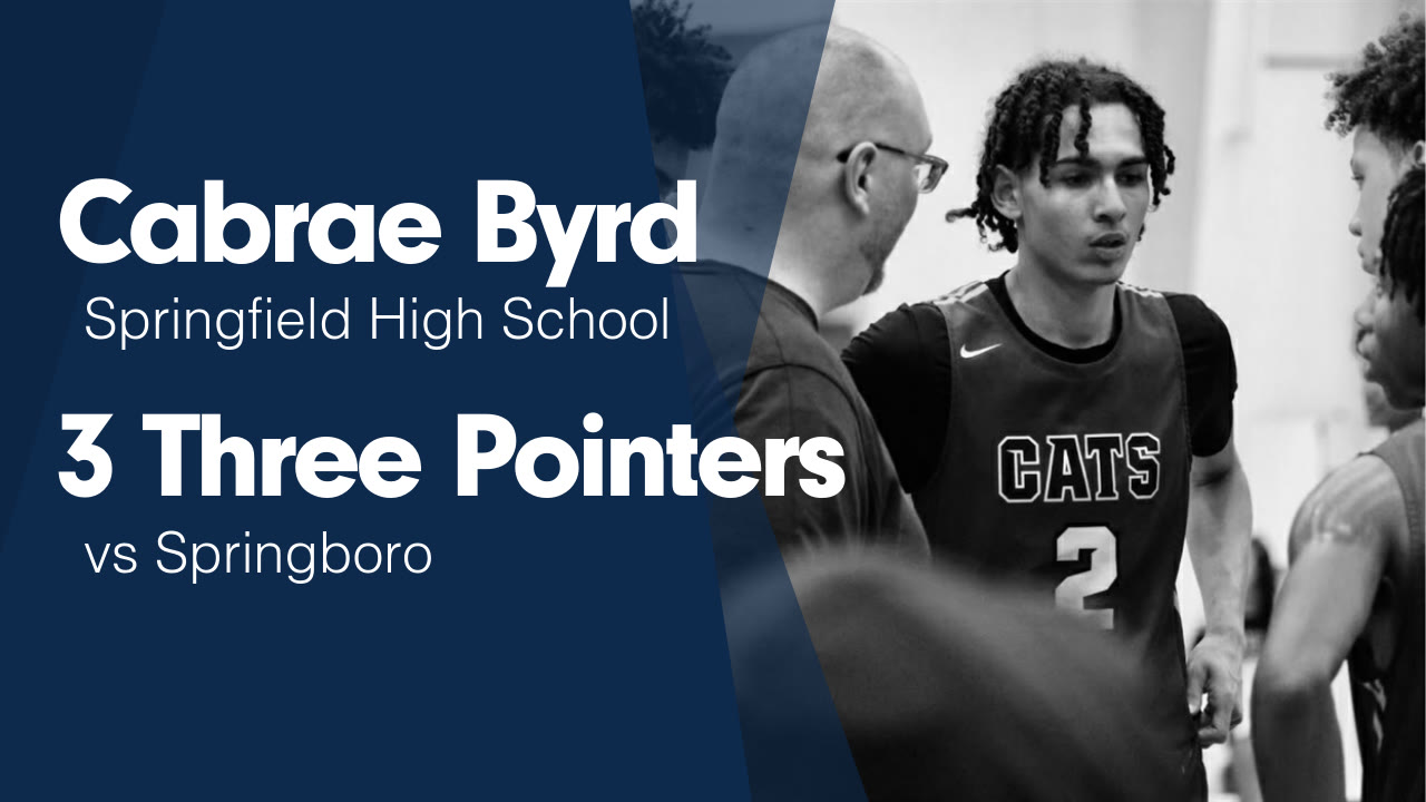 3 Three Pointers vs Springboro - Cabrae Byrd highlights - Hudl