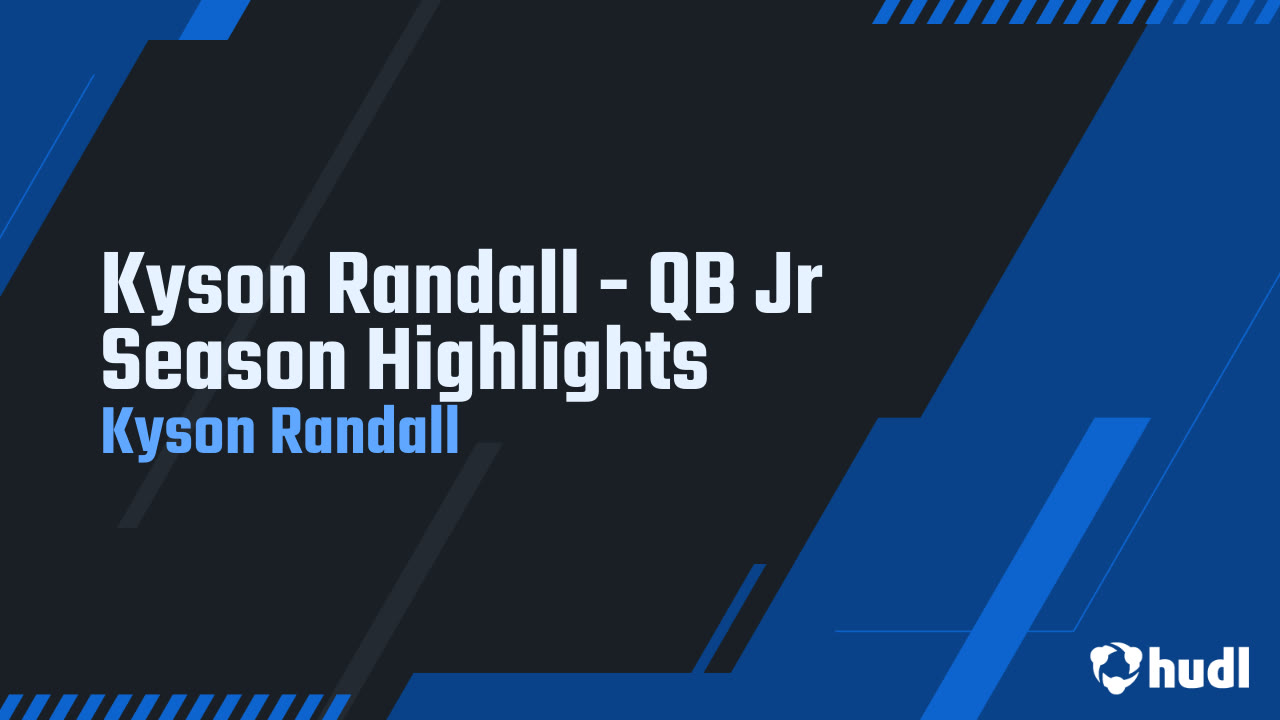 Kyson Randall - QB Jr Season Highlights - Kyson Randall highlights - Hudl