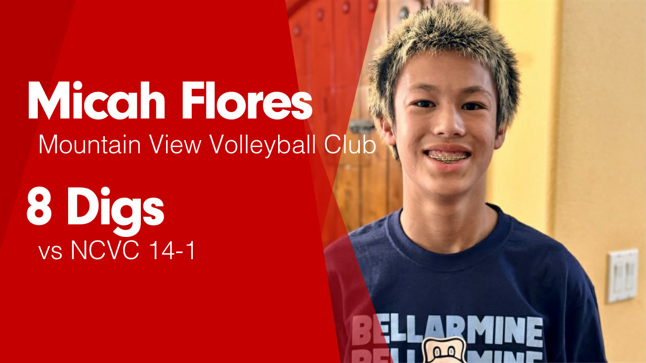 8 Digs vs NCVC 14-1 - Micah Flores highlights - Hudl